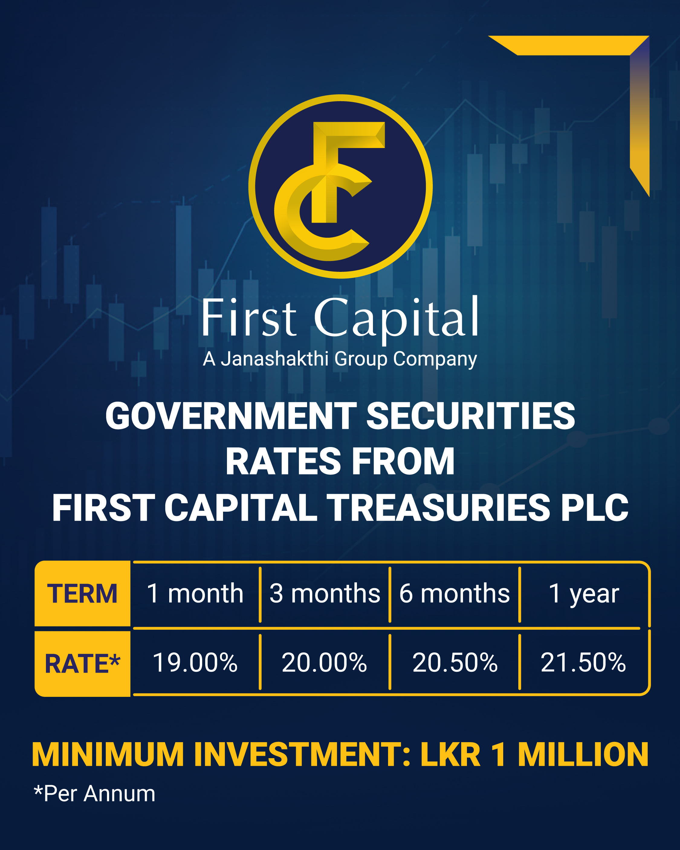 Government Securities Rates from First Capital Treasuries PLC 23 June 22